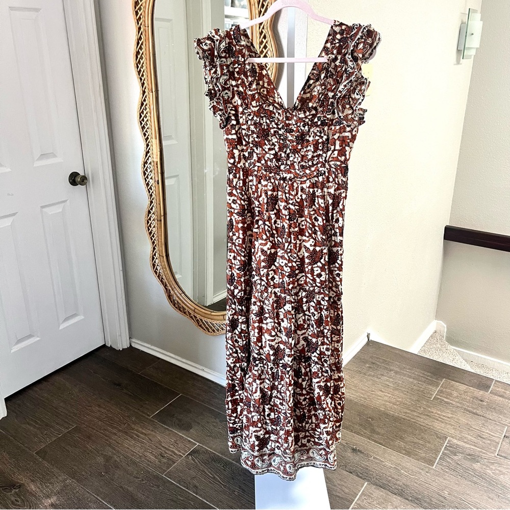 Anthropologie / Love The Label Mirabelle Ruffled Maxi Dress in Honey - Picture 5 of 10